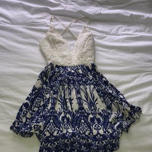 LF stores semi open criss cross back XS dress